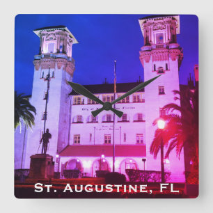 St. Augustine, FL - Hotel Alcazar Square Wall Clock