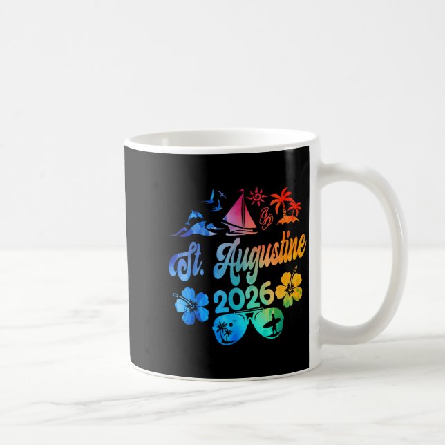 St. Augustine Florida 2026 Vacation Tie Dye Summer Coffee Mug (Right)