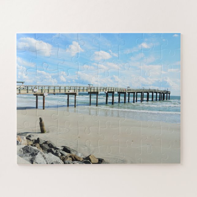 St. Augustine, Florida beach pier Jigsaw Puzzle (Horizontal)
