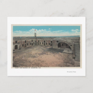 St. Augustine, Florida - Bird's Eye of Ft. Mario Postcard