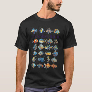St Augustine Florida Colorful Fish Design Long Sle T-Shirt