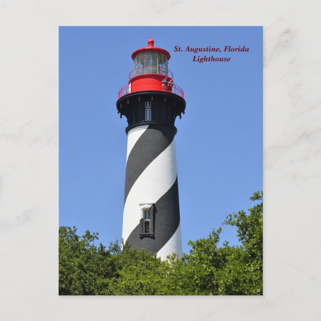 St. Augustine Florida Lighthouse Holiday Postcard (Front)