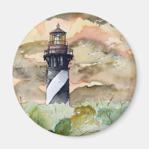 St Augustine Florida lighthouse painting Magnet