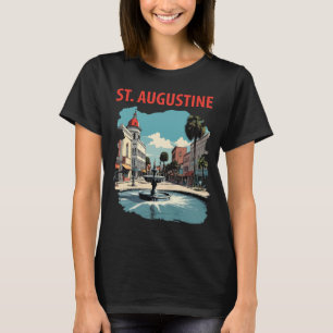 St. Augustine Florida Plaza Historic Travel T-Shirt