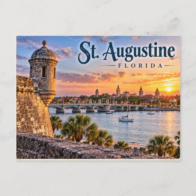 St. Augustine Florida Postcard (Front)