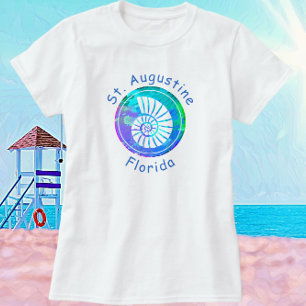 St. Augustine Florida Pretty Nautilus Seashell T-Shirt