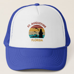 St Augustine Florida Retro Sunset Design  Trucker Hat