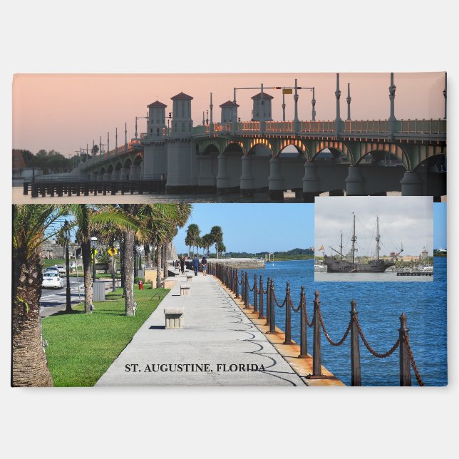 St. Augustine, Florida river front Magnet (Front)