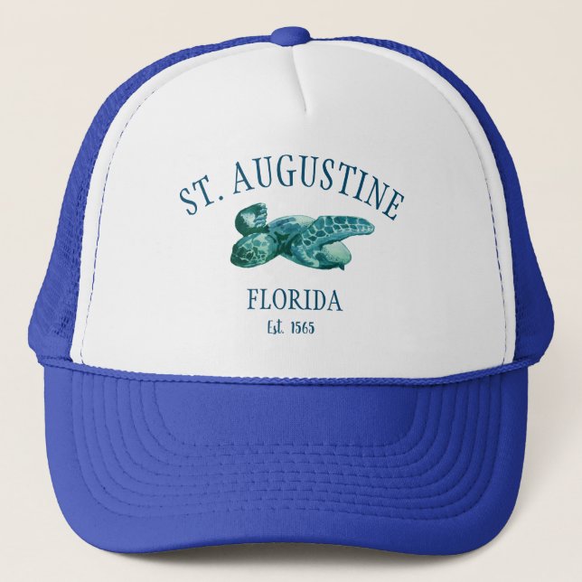 St Augustine Florida Sea Turtle Trucker Hat (Front)