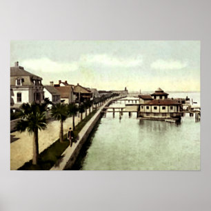 St. Augustine, Florida Sea Wall Poster