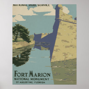 St. Augustine Florida Spanish Fort Marion Poster