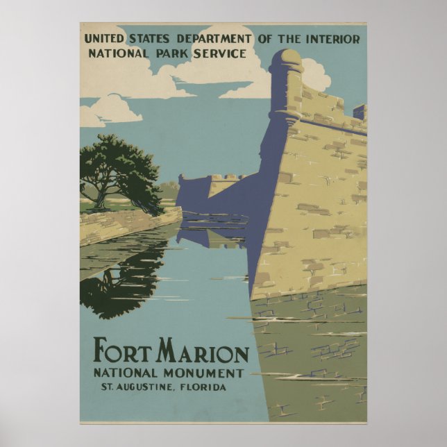 St. Augustine Florida Spanish Fort Poster (Front)