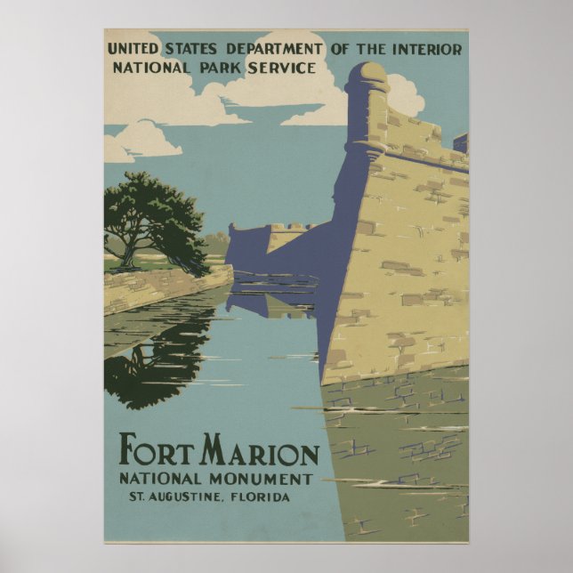 St. Augustine Florida Spanish Fort Poster (Front)