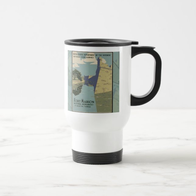 St. Augustine Florida Spanish Fort Poster Travel Mug (Right)