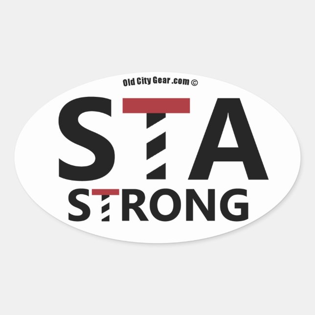 St. Augustine, Florida - STA STRONG Oval Sticker (Front)