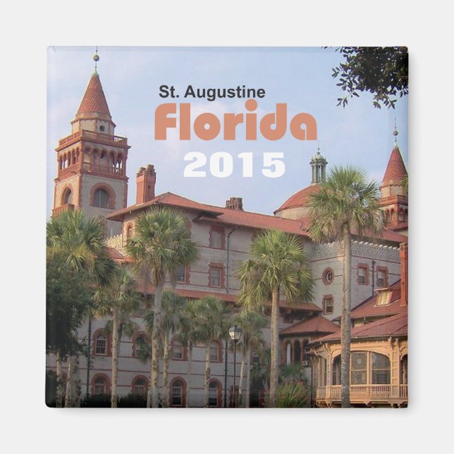 St. Augustine Florida Travel Magnet Change Year (Front)