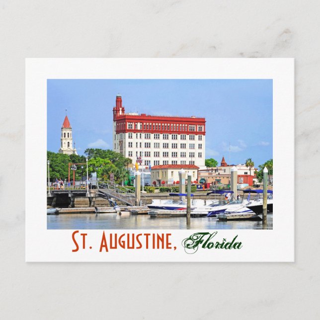 St. Augustine, Florida, U.S.A. Postcard (Front)
