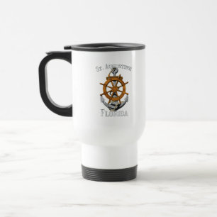 St. Augustine Florida Vacation Nautical Anchor Hel Travel Mug