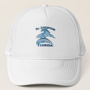 St. Augustine Florida Vacation Tribal Dolphins Trucker Hat