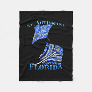 St. Augustine Florida Vacation Tribal Stingray Fleece Blanket