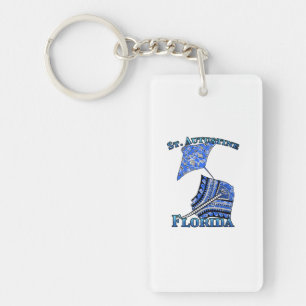 St. Augustine Florida Vacation Tribal Stingray Key Ring