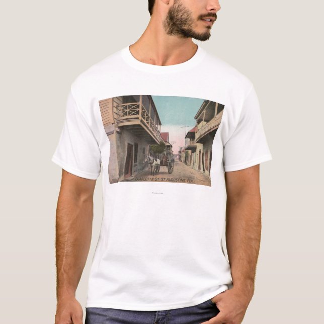 St. Augustine, Florida - View of Charlotte St T-Shirt (Front)
