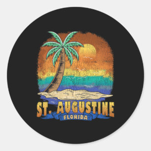 St Augustine Florida Vintage Distressed Souvenir  Classic Round Sticker