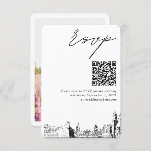 St Augustine Florida Wedding RSVP QR Code Small Enclosure Card