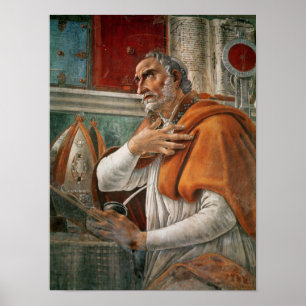 St. Augustine in his Cell, c.1480 Poster