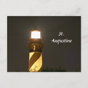 St Augustine Lighthouse at Night Postcard