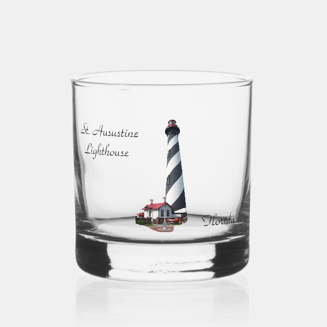 St. Augustine Lighthouse rock glass (Front)