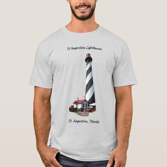 St. Augustine Lighthouse shirt black lettering (Front)