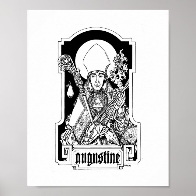St. Augustine of Hippo 8" x 10" Print (Front)