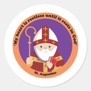 St. Augustine of Hippo Classic Round Sticker
