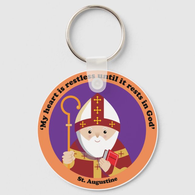 St. Augustine of Hippo Key Ring (Front)