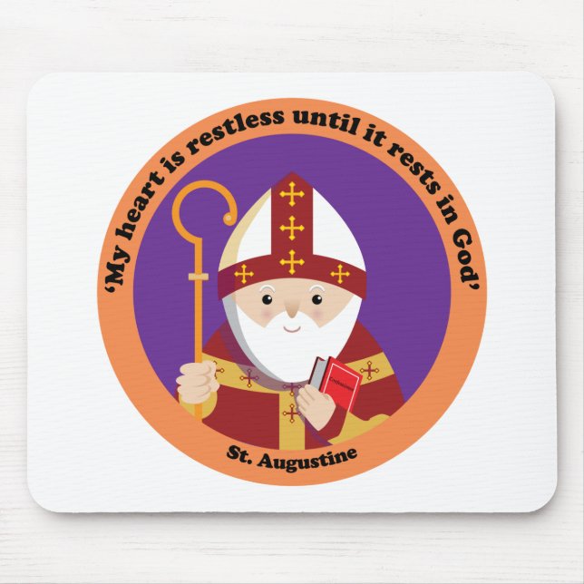 St. Augustine of Hippo Mouse Mat (Front)