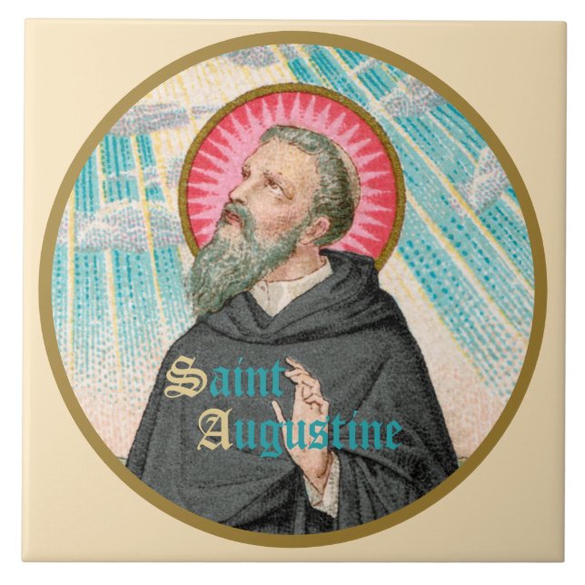 St. Augustine of Hippo (SAU 047; detail) Tile (Front)