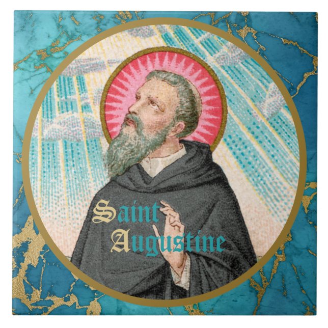 St. Augustine of Hippo (SAU 047; detail) Tile (Front)