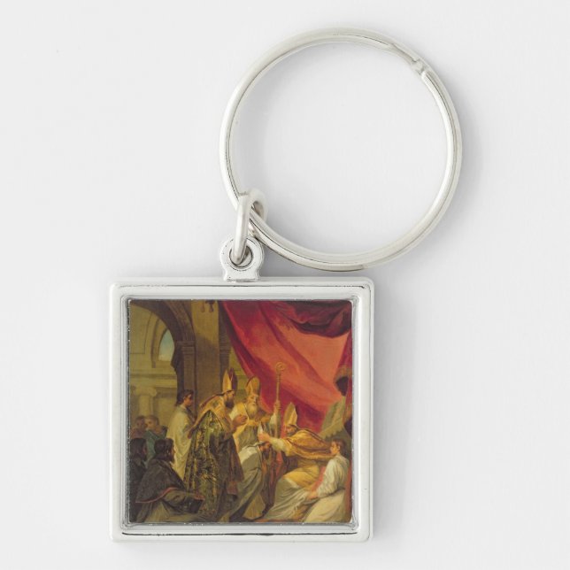 St. Augustine  ordained as the Bishop Key Ring (Front)