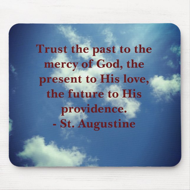 St. Augustine Quote Mouse Mat (Front)