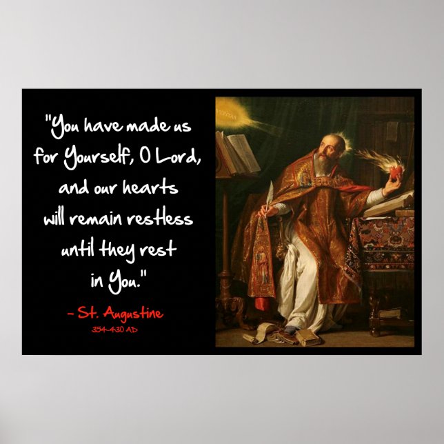St. Augustine - Restless Heart Quote Poster (Front)