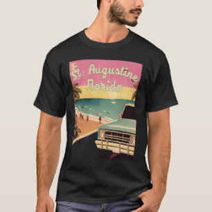 St Augustine Retro Beach Vacation Souvenir Florida T-Shirt