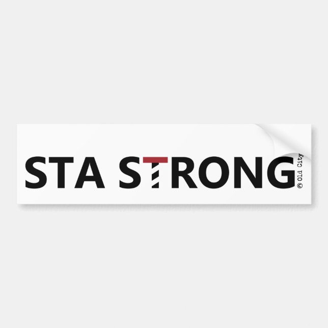 St. Augustine - STA STRONG Bumper Sticker (Front)