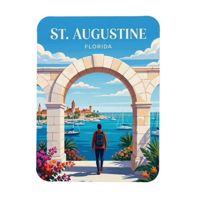 St. Augustine USA Magnet (Vertical)