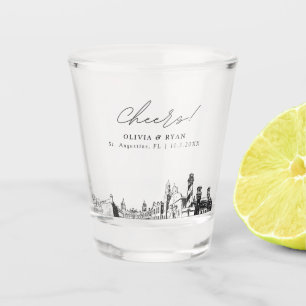 St. Augustine Wedding Favour Personalised Cheers Shot Glass