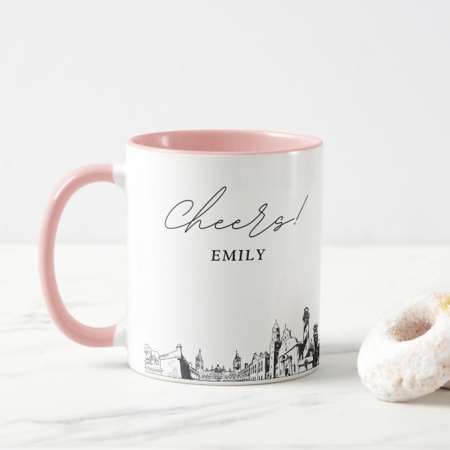 St. Augustine Wedding Personalised Coffee Mug (With Donut)