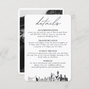 St Augustine Wedding Small Vertical Details Enclosure Card