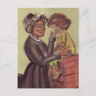 St Bakhita and child Postcard Praycard