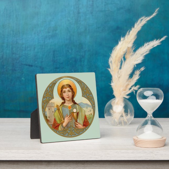 St. Barbara (BK 001) 5.25"x5.25" Square Plaque (Insitu)