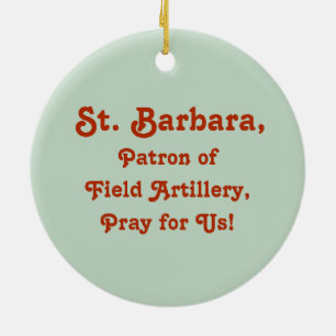 St. Barbara (BK 001) Ceramic Tree Decoration